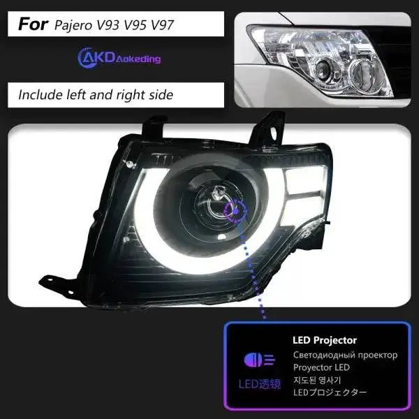 Car Styling for Pajero V97 Headlights 2006-2021 V93 LED