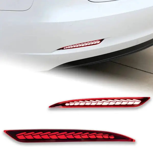 Car Styling Rear Reflector for Tesla Model 3 Bumper LED