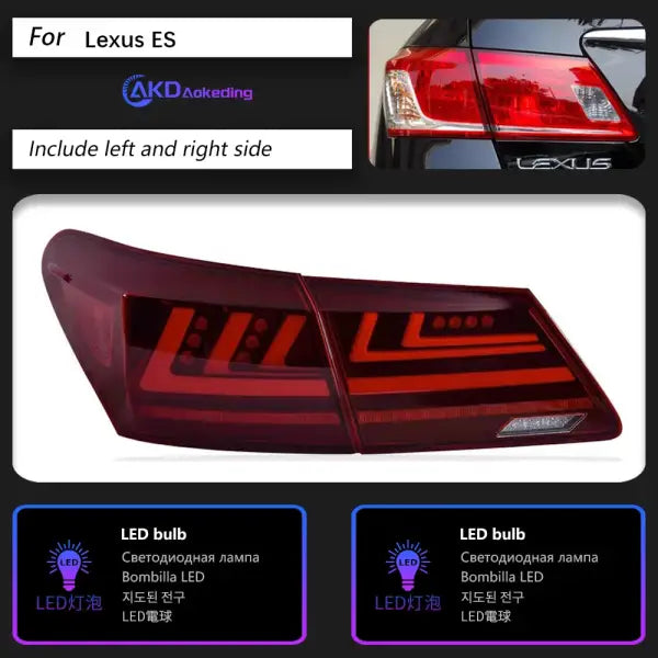 Car Styling Tail Lamp for Lexus ES240 Tail Lights 2006-2012 ES300 LED Tail Light ES350 DRL Signal Brake Reverse