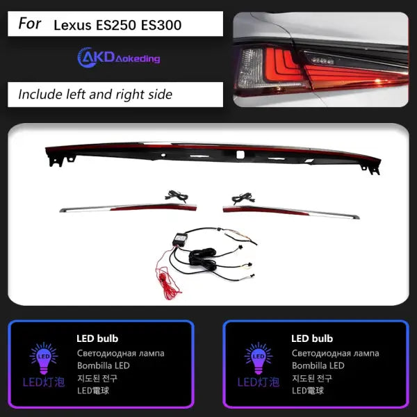 Car Styling Tail Lamp for Lexus ES250 Tail Lights 2018-2021 ES300 LED Tail Light ES350 DRL Signal Brake Reverse