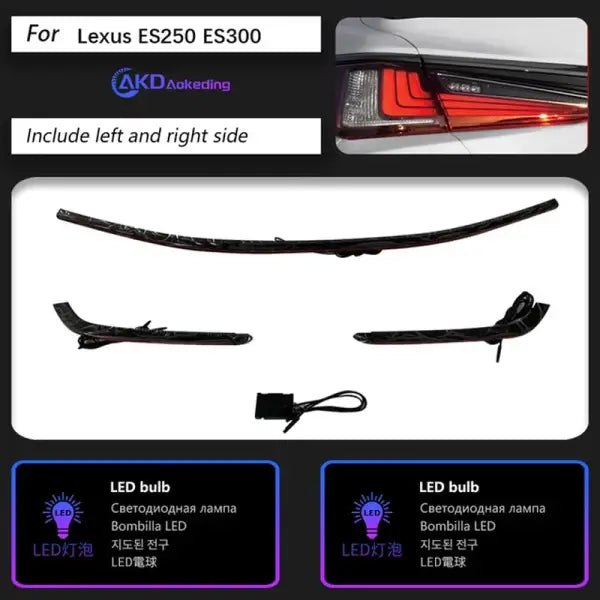 Car Styling Tail Lamp for Lexus ES250 Tail Lights 2018-2021 ES300 LED Tail Light ES350 DRL Signal Brake Reverse