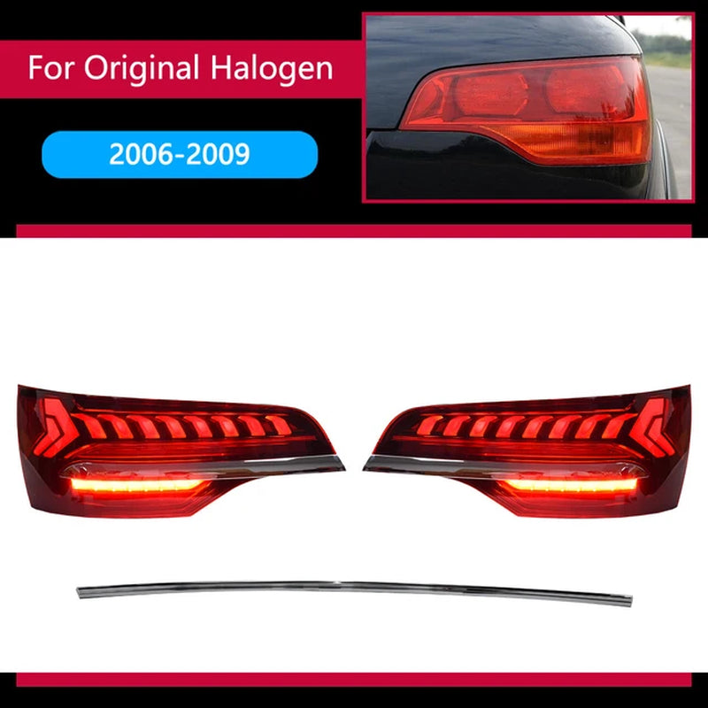 Car Styling Tail Lamp for Audi Q7 Tail Lights 2006-2015 Q7 LED Tail Light DRL Brake Reverse Stop Lamp Automotive