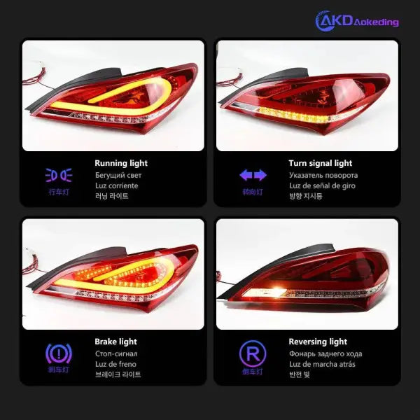 Car Styling Tail lamp light for Hyundai Rohens Coupe