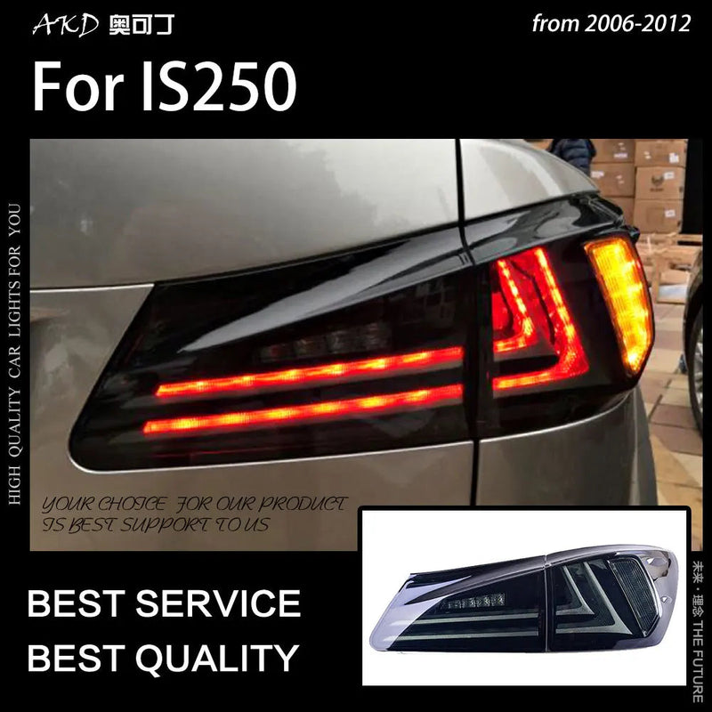 Car Styling Tail Lamp for Lexus IS250 Tail Lights 2006-2012 IS300 LED Tail Light New Design DRL Brake Reverse