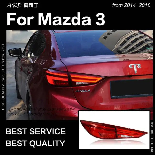 Car Styling Tail lamp light for Mazda 3 Axela LED Tail