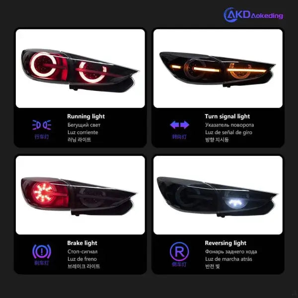 Car Styling Tail lamp light for Mazda 3 Axela LED Tail