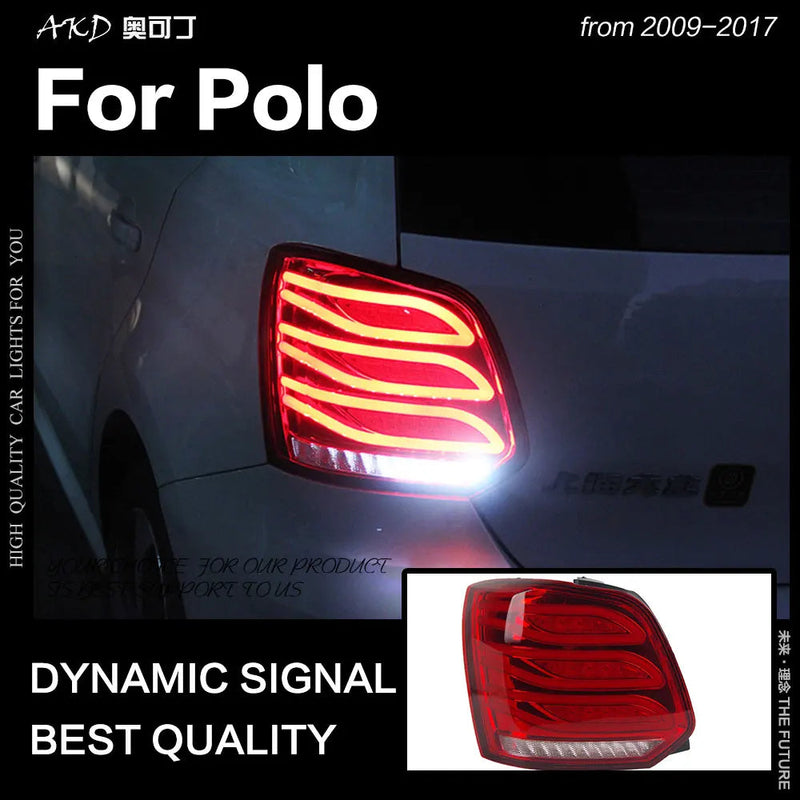 Car Styling Tail Lamp for Polo LED Tail Light 2009-2017 Polo Tail Lighs LED DRL Dynami Signal Brake Reverse
