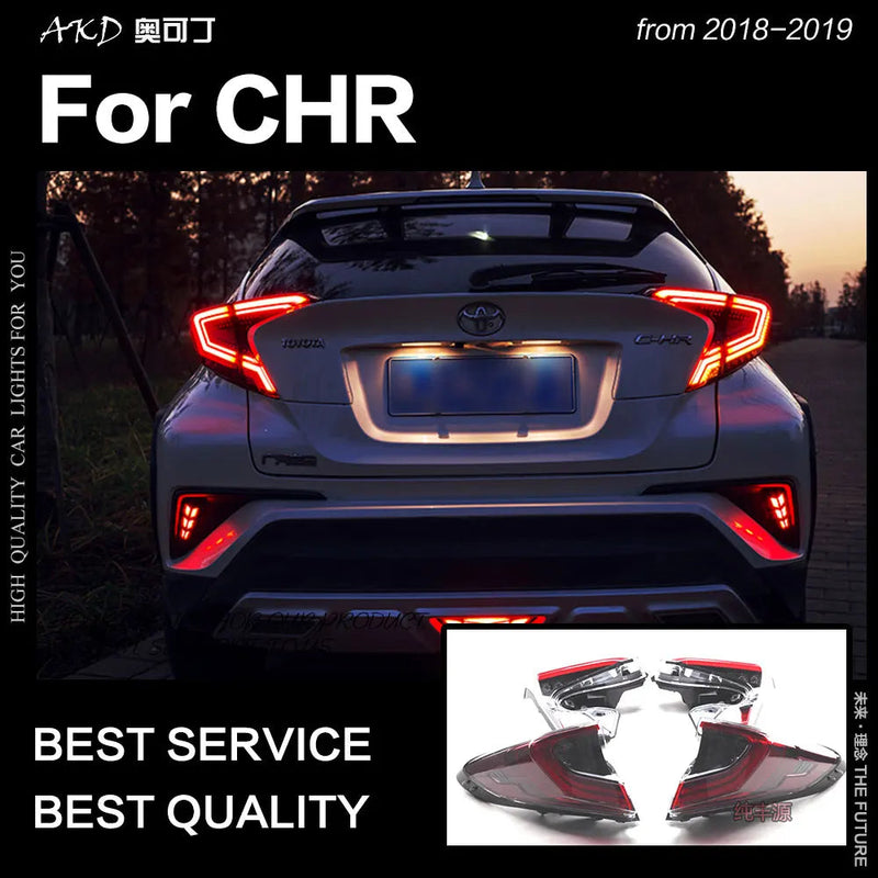 Car Styling Tail Lamp for Toyota C-HR Tail Light 2018-2021 CHR LED Rear Lamp DRL Dynamic Signal Brake