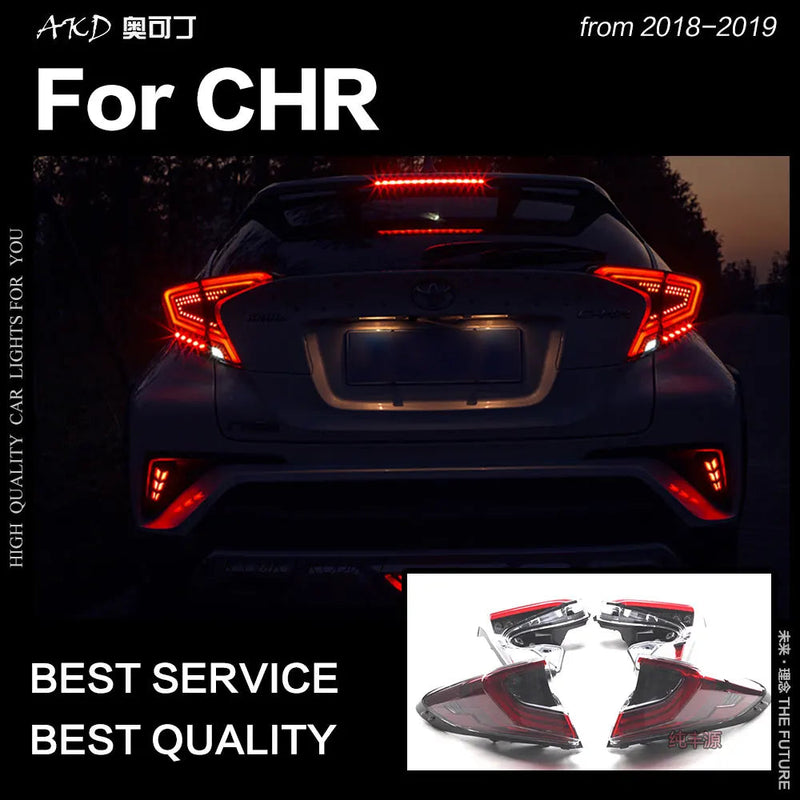 Car Styling Tail Lamp for Toyota C-HR Tail Light 2018-2021 CHR LED Rear Lamp DRL Dynamic Signal Brake