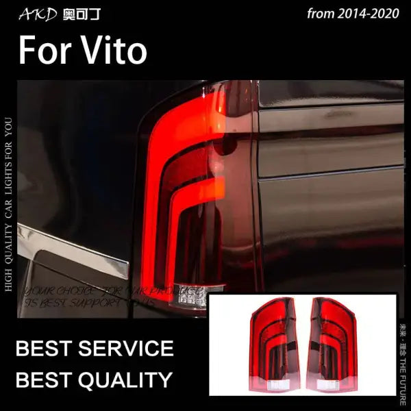 Car Styling Tail lamp light for Vito Tail Lights 2014-2020