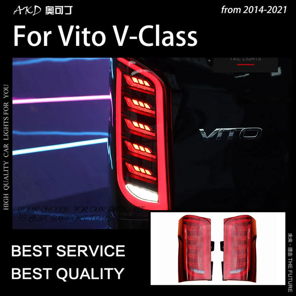 Car Styling Tail Lamp for Vito Tail Lights 2014-2021 V260 LED Tail Light W447 DRL Dynamic Signal Brake Reverse