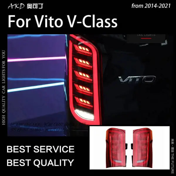 Car Styling Tail lamp light for Vito Tail Lights 2014-2021