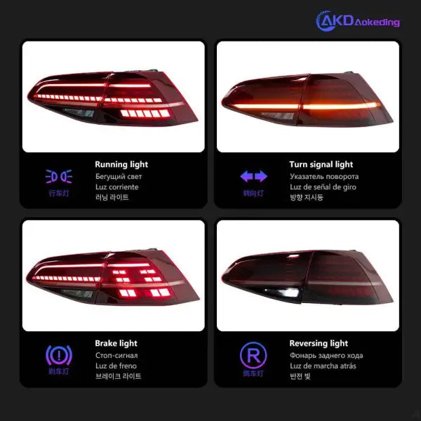 Car Styling Tail lamp light for VW Golf 7 LED Tail Light