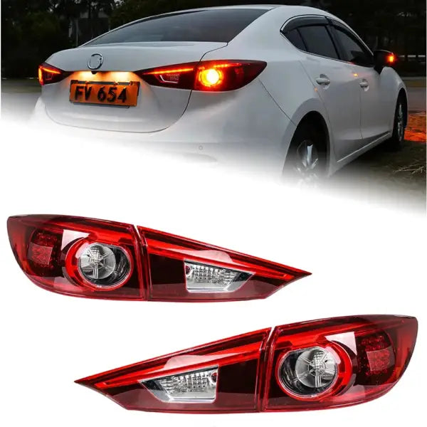 Car Styling Tail Lamp for Mazda 3 Axela LED Tail Light 2014-2018 Mazda 3 Rear Fog Brake Turn Signal Auto Accessories