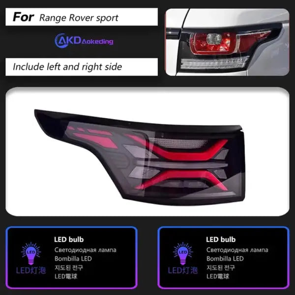 Car Styling Tail Lamp for Range Rover Sport LED Tail Light 2012-2022 Range Rover Sport Rear Fog Brake Turn Auto Accessories