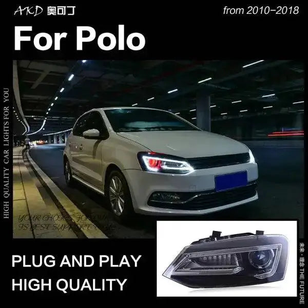 Car Styling for VW Polo Headlight 2010-2018 Vento LED Head