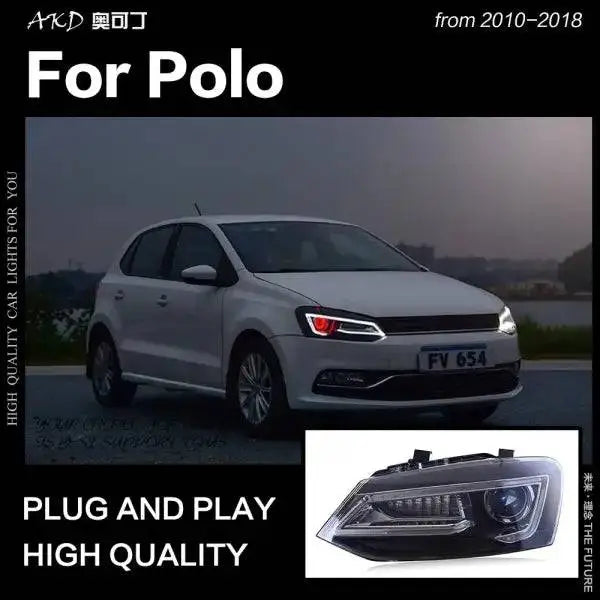 Car Styling for VW Polo Headlight 2010-2018 Vento LED Head