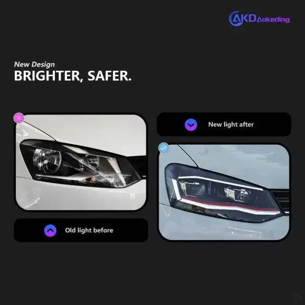 Car Styling for VW Polo Headlights 2011-2018 Vento LED