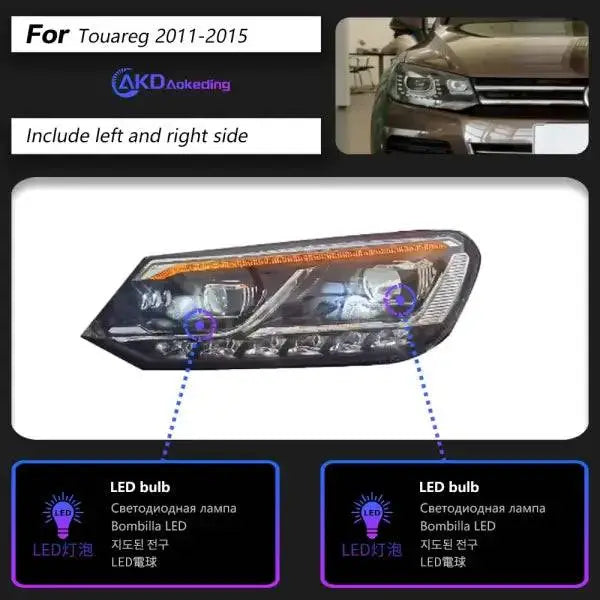 Car Styling for VW Touareg LED Headlight 2011-2015 Touareg