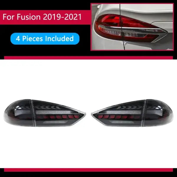 Car Stylingfor Ford Mondeo LED Tail Light 2019-2021 Fusion Tail Lights Rear Fog Brake Turn Signa
