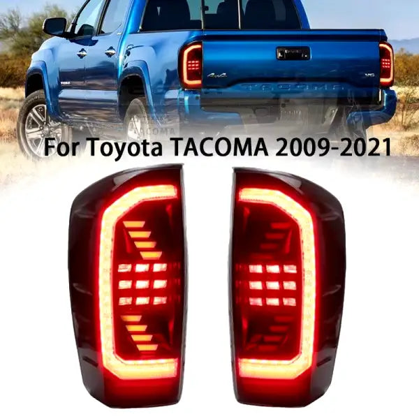 Car Tail Light for Toyota Tacoma 2009-2022 Modified Taillight Assembly Rear Lamp Red Turn Signal Cars Accessory