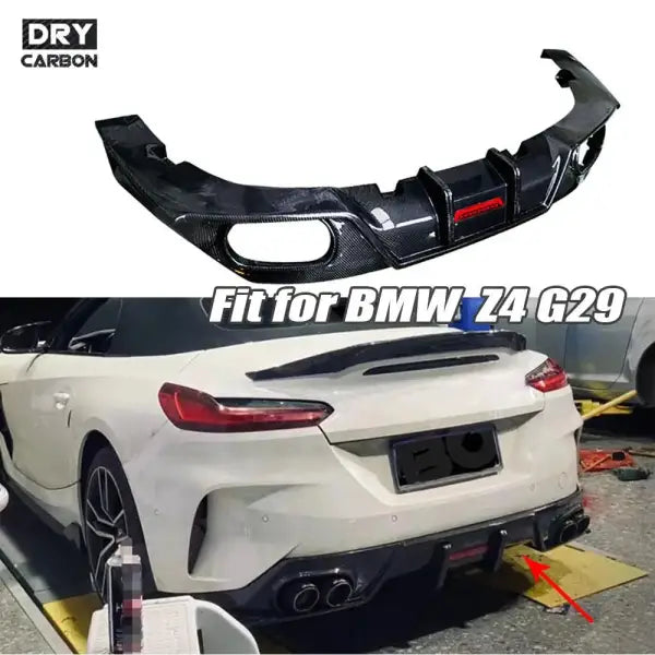 Carbon Fiber Rear Diffuser Bumper Lip Bodykits for BMW Z4 G29 M Sport 2019 - 2021 Rear Bumper Diffuser Car