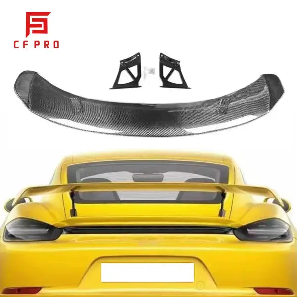 Carbon Fiber Rear Spoiler Tail Wings for Porsche Cayman 718 981 987 GT Style Car External Decoration Rear Trunk Wing