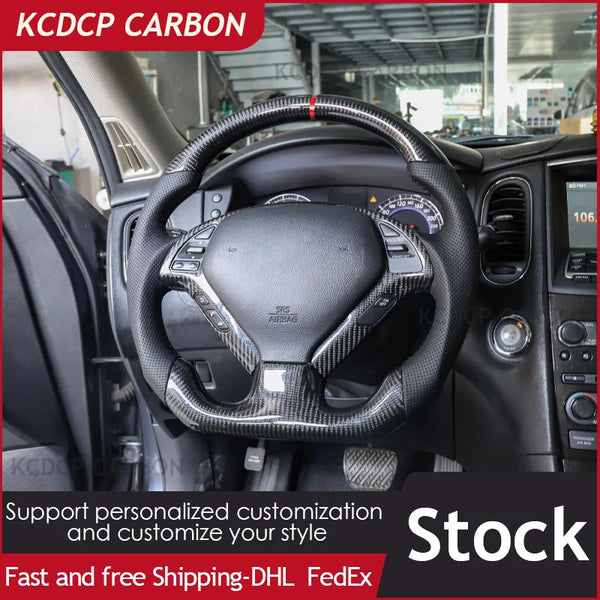 Carbon Fiber Steering Wheel for Infini-Ti G25 G37 G35 2007-2013 Car Steering Wheel
