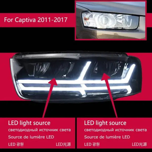 Chevrolet Captiva Headlights 2011-2018 Dynamic Turn Signal