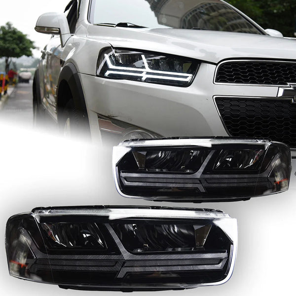 Chevrolet Captiva Headlights 2011-2018 Dynamic Turn Signal LED Headlight Projector Lens DRL