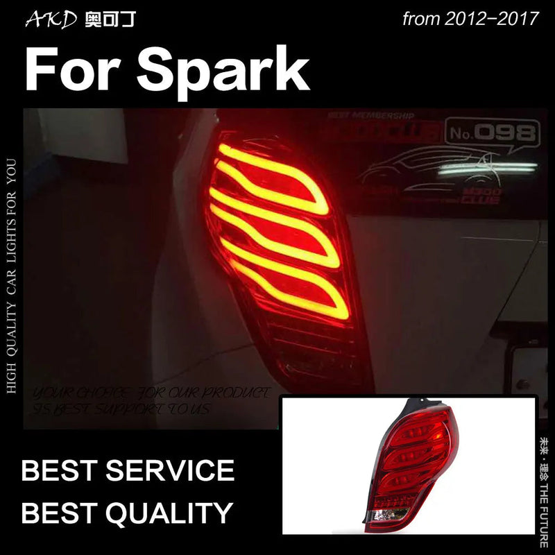 Chevrolet Spark Tail Lights 2012-2017 New Spark LED Tail Lamp DRL Signal Brake Reverse