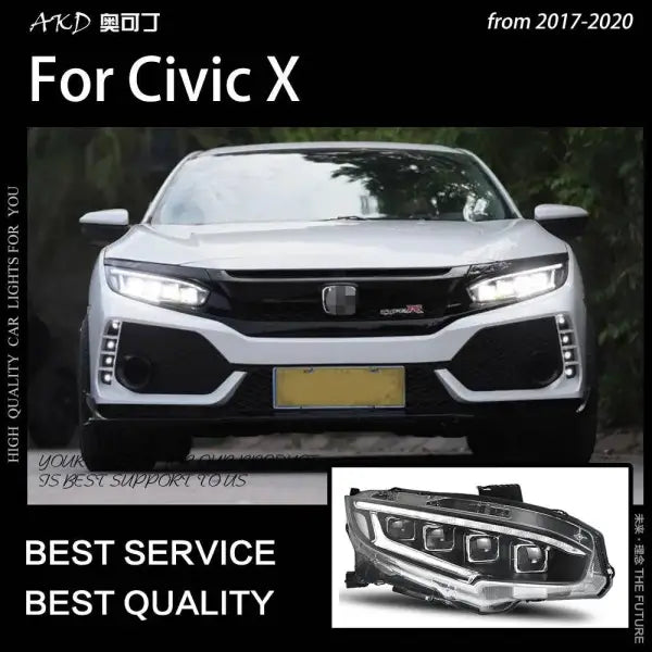 Civic X Headlights 2017-2020 New Civic LED Headlight Sedan