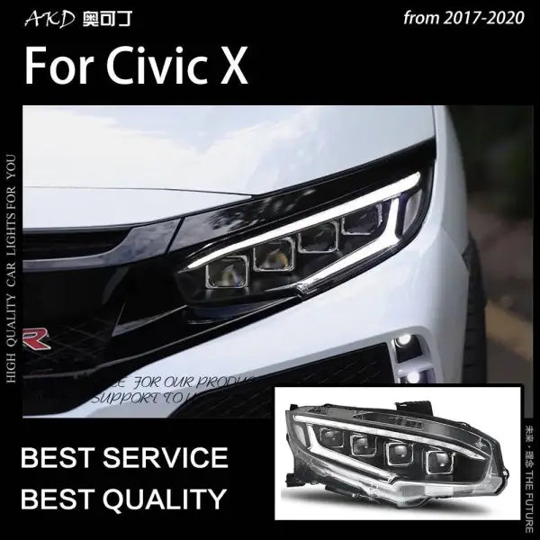 Civic X Headlights 2017-2020 New Civic LED Headlight Sedan