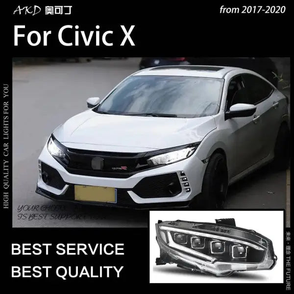 Civic X Headlights 2017-2020 New Civic LED Headlight Sedan