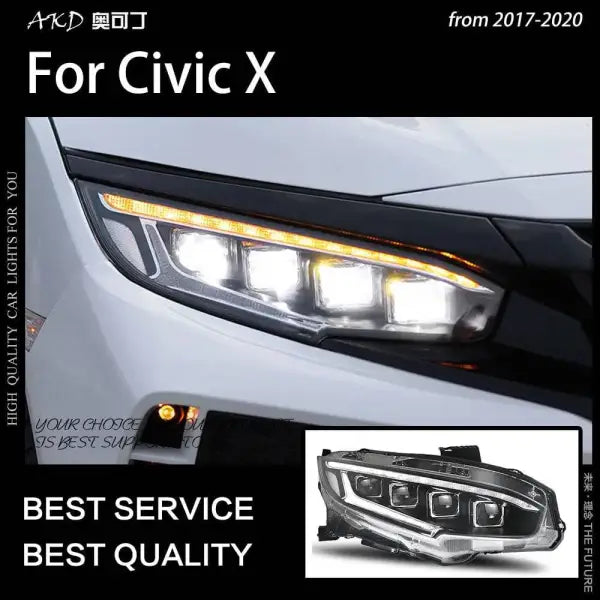 Civic X Headlights 2017-2020 New Civic LED Headlight Sedan