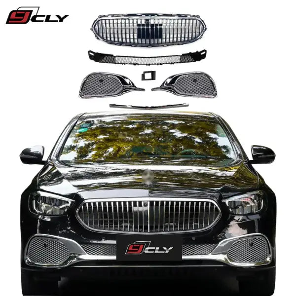 CLY Auto Parts Car Bumper Body Kit for Mercedes-Benz E-Class W213 Late Simplify Style MBH Carbon Fiber Trims with Grill