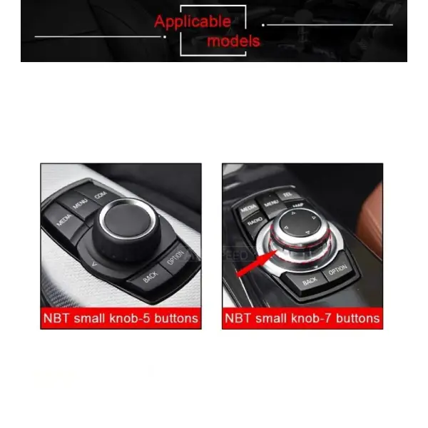 CAR CRAFT Crystal Gear Knob Scroller Button Compatible with BMW 1 Series 2 Series 3 Series 5 Series 6 Series 7 Series X1 X3 X4 X5 X6 X7 Z4 Nbt Small Style Scroller - CAR CRAFT INDIA
