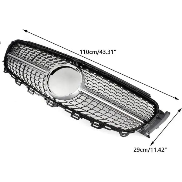 Car Craft Front Bumper Grill Compatible With Mercedes Benz E Class W213 2016-2021 Front Bumper Grill W213 Grill Diamond Silver - CAR CRAFT INDIA