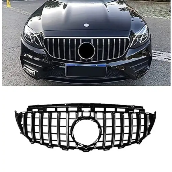 Car Craft Front Bumper Grill Compatible With Mercedes Benz E Class W213 2016-2021 Front Bumper Grill W213 Grill Gtr Silver - CAR CRAFT INDIA