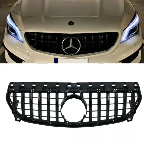 Car Craft Front Bumper Grill Compatible With Mercedes Benz Cla W117 2014-2019 Front Bumper Grill W117 Grill Gtr Black - CAR CRAFT INDIA