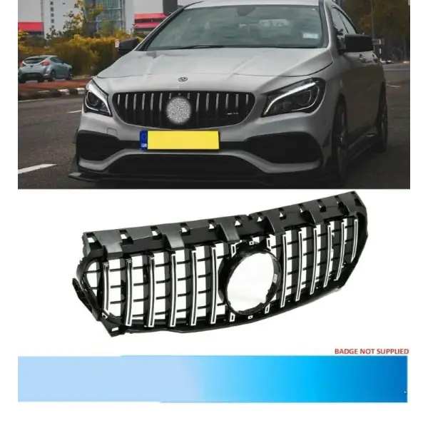 Car Craft Front Bumper Grill Compatible With Mercedes Benz Cla W117 2014-2019 Front Bumper Grill W117 Grill Gtr Silver - CAR CRAFT INDIA