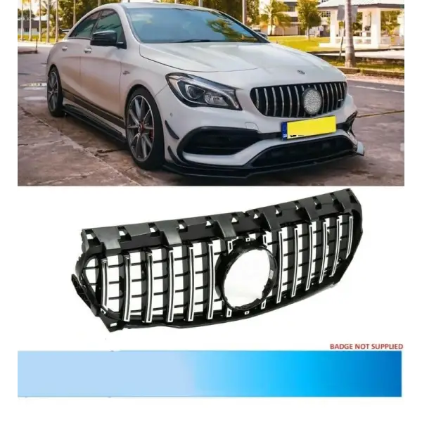 Car Craft Front Bumper Grill Compatible With Mercedes Benz Cla W117 2014-2019 Front Bumper Grill W117 Grill Gtr Silver - CAR CRAFT INDIA