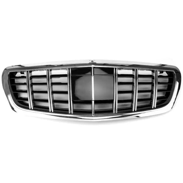 Car Craft Front Bumper Grill Compatible With Mercedes S Class W222 2014-2020 Maybach Brabus Sports Gt Amg Front Bumper Panamericana Grill W222 Grill Maybach Silver - CAR CRAFT INDIA