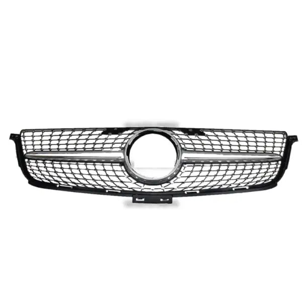 Car Craft Front Bumper Grill Compatible With Mercedes Ml W166 X166 2012-2016 Front Bumper Panamericana Grill W166 Grill Diamond Silver Ml - CAR CRAFT INDIA
