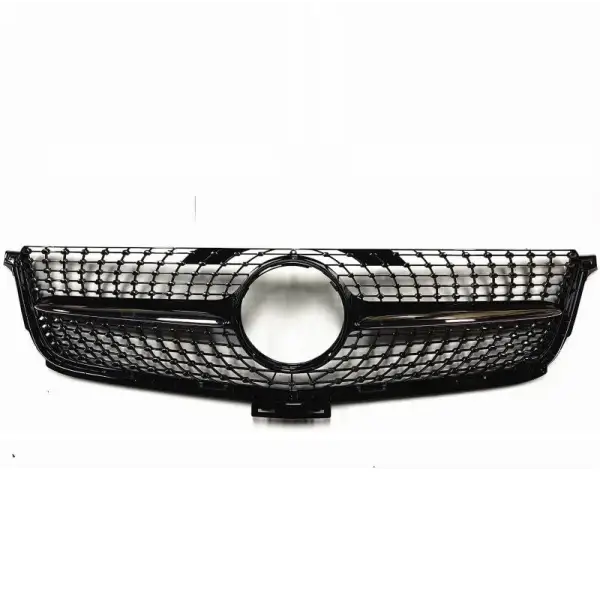 Car Craft Front Bumper Grill Compatible With Mercedes Ml W166 X166 2012-2016 Front Bumper Panamericana Grill W166 Grill Diamond Black Ml - CAR CRAFT INDIA