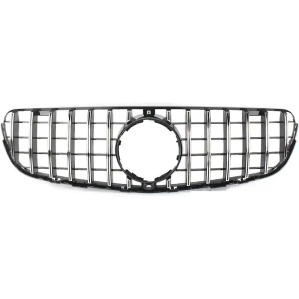 Car Craft Front Bumper Grill Compatible With Mercedes Glc W253 X256 2015-2019 Front Bumper Panamericana Grill W253 Grill Gtr Silver - CAR CRAFT INDIA