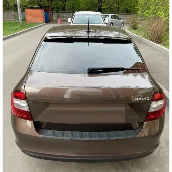 Car Craft Roof Wing Rear Spoiler Compatible with Skoda Rapid