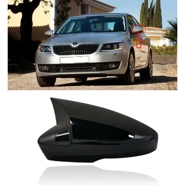 Car Craft Side Mirror Cover Compatible With Skoda Octavia