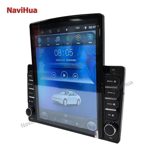Custom 10.4 Inch Vertical Screen Blue UI Universal Android Car Radio Car Stereo Video Multimedia Player GPS Navigation