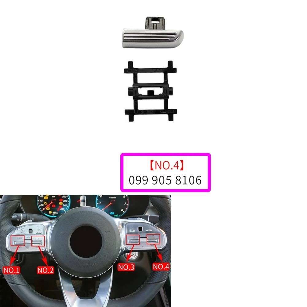 Car Craft Compatible With Mercedes Benz A B C E S Class W205 W206 W213 W214 W222 W223 W167 W247 W464 W465 H247 W253 W254 2019-2025 Gla Glc Gle Gls Steering Wheel Control Switch Button 0999058106-4 CC-8484